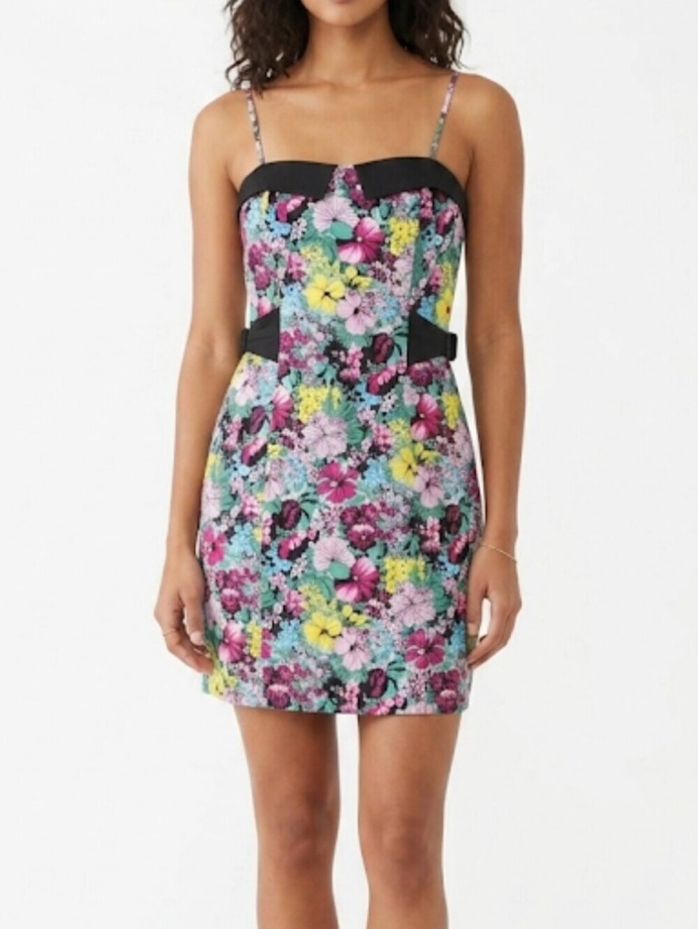 Plenty by Tracy Reese Retro Floral Mini Sheath Dress Size 2 Buckle